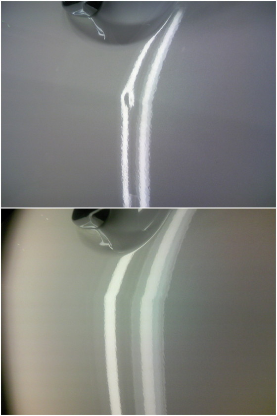 ニッサン　ティーダ　ドア　プレスラインのヘコミ修理