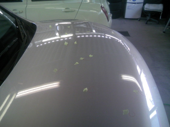 ニッサン　セレナ　雹害車両