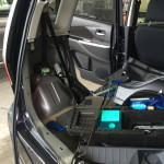 日産デイズ　Rクオーターパネルのヘコミ修理　施工中