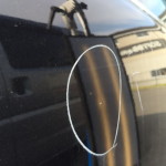 ボルボ V70 ドアのヘコミ