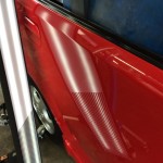 ニッサン　オッティー　右リアドアのヘコミ修理