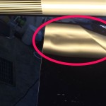 ニッサンセレナ　バックドアのへこみ