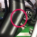 Honda N-BOX SLASH ホンダNボックス スラッシュ 右フロントドアのへこみ