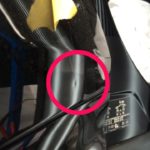 ポルシェカイエン リアドアのへこみ