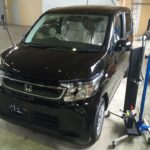 ホンダN-WGN　フロントドアのヘコミ修理